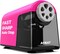 Electric Pencil Sharpener Heavy Duty, 6 Holes, Auto Stop Pencil Sharpeners for School, Classroom Electric Sharpener for 6-11Mm Pencils, 7000 Sharpening Times, Pink